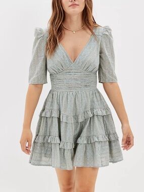 NWT American Eagle Ruched Fit And Flare Mini Dress Size Large
